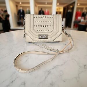Nine West Cream Studded Crossbody Bag